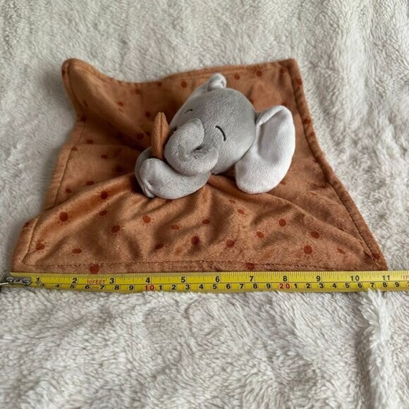 Gerber Modern Moments Baby Grey Elephant Brown 12” Sun Security Blanket Lovey - Picture 3 of 5